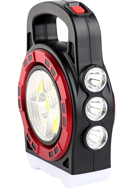HB-6678C Cob Ledli 20 Watt 3 Kademeli Şarj Edilebilir USB Çıkışlı Solar Lamba