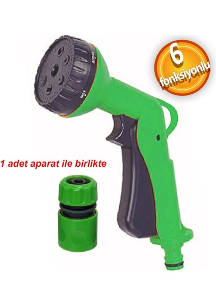Otomatik 6 Fonksiyonlu Bahçe Sulama Tabancası Tetikli Ayarlı Tabanca