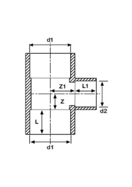 Pvc Yapıştırma Muflu Inegal Te ( Ø 110X75X110 ) ( 1 Adet )