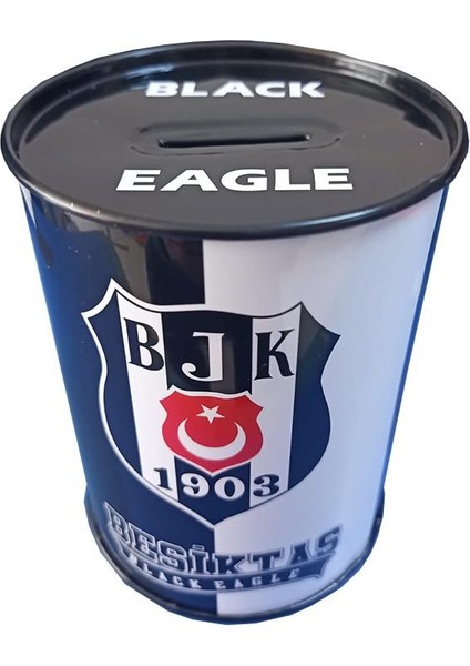 Beşiktaş Metal Kumbara Orta Boy Orjinal Lisanslı 1 Adet Bjk Kumbara Taraftar Kumbara Kara Kartal 12X9 cm