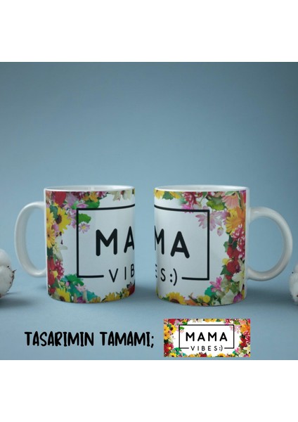 Anne Temalı Yazılı Özel Tasarım Tam Tur Baskılı Kupa Bardak Hediye Çay-Kahve Bardağı Anneler Günü