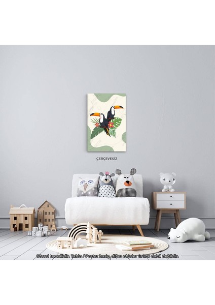 U1742_ÇERÇEVESIZ - Tukan Kuşu Ahşap Poster / Tablo fiyatları