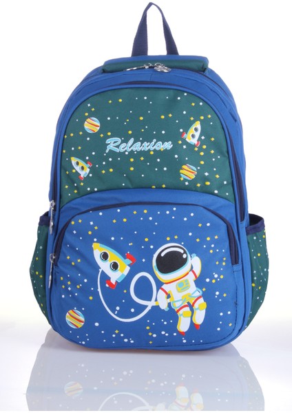 RLX-1340 Beslenmeli Astronot Desenli Ortopedik Ilkokul Çantası modelleri