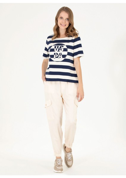 Bağlamalı Bel Standart Bej Kadın Pantolon Dello