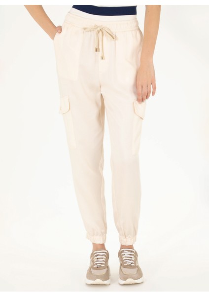 Bağlamalı Bel Standart Bej Kadın Pantolon Dello fiyatları
