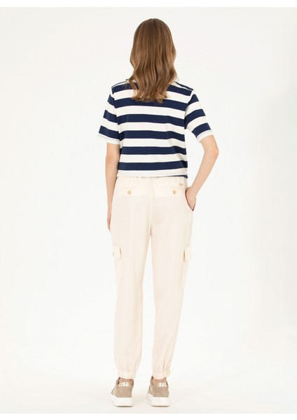 Bağlamalı Bel Standart Bej Kadın Pantolon Dello fırsatları