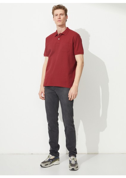 Polo Yaka Bordo Erkek T-Shirt 4A9000000002 fiyatları