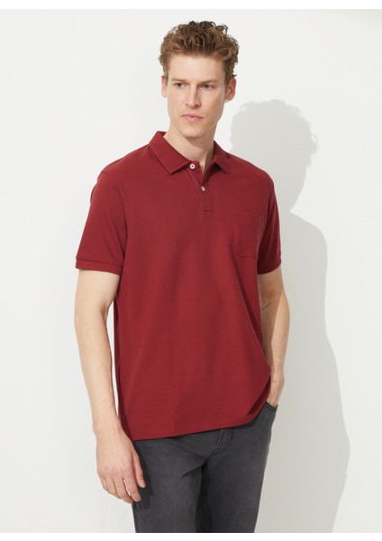 Polo Yaka Bordo Erkek T-Shirt 4A9000000002 modelleri