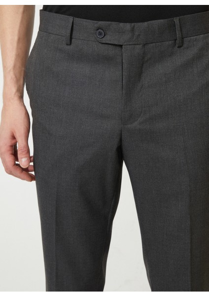 Normal Bel Normal Paça Regular Fit Antrasit Erkek Pantolon PN1014400317