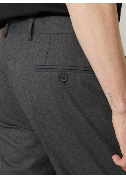 Normal Bel Normal Paça Regular Fit Antrasit Erkek Pantolon PN1014400317