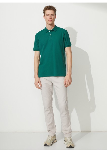 Polo Yaka Koyu Yeşil Erkek T-Shirt 4A9000000001 fiyatları