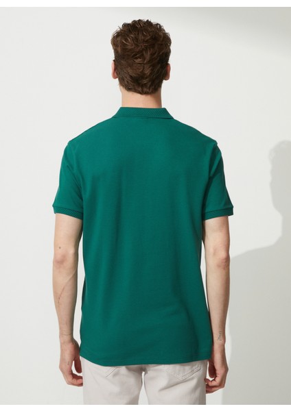 Polo Yaka Koyu Yeşil Erkek T-Shirt 4A9000000001 indirimleri