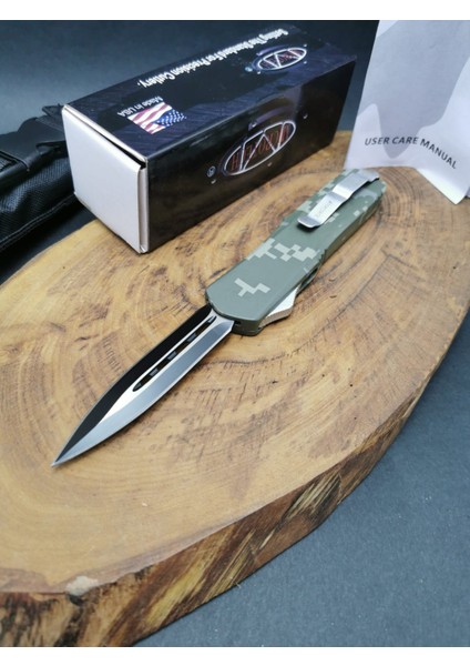 Orijinal Microtech 24 cm Içten Çıkmalı Otomatik Kamp Çakısı