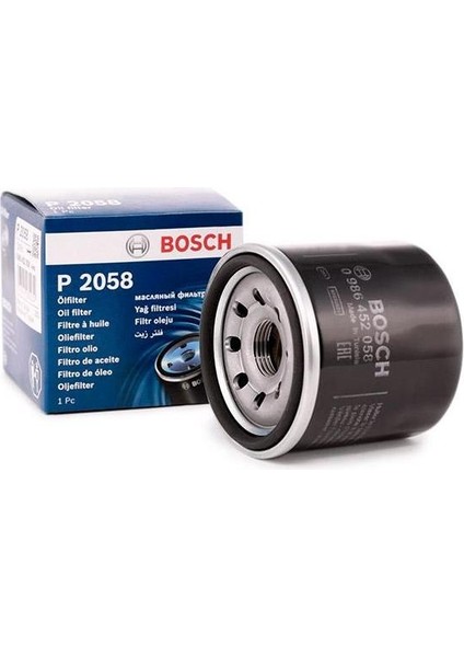 P2058 Yağ Filtre Aveo T200/250 Agila B Alto Baleon Swift Kalos 0986452058