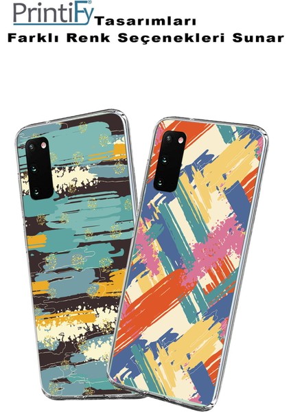 Apple iPhone 11 Pro Max Uyumlu Kapak Color-1 Tasarımlı Şeffaf Silikon Kılıf indirimleri