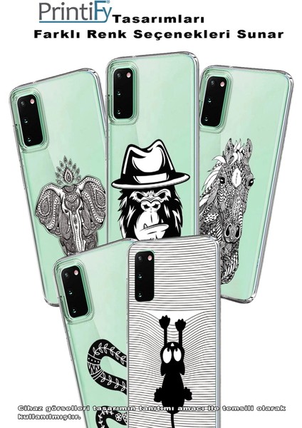 Apple iPhone 13 Mini Uyumlu Kapak Mandala Fil (Beyaz) Tasarımlı Şeffaf Silikon Kılıf indirimleri