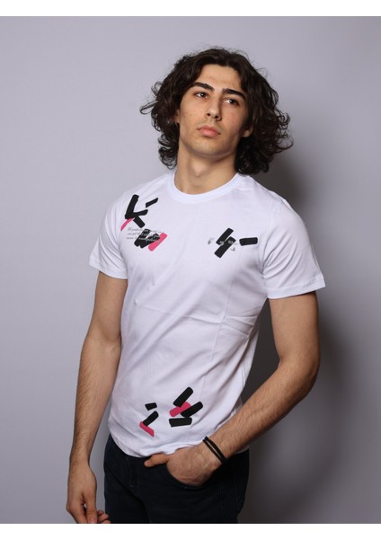 Unisex Beyaz Ön ve Arka Baskılı Oversize T – Shirt fiyatları