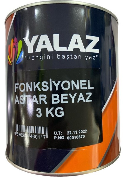 Yalaz Fonksiyonel Astar 3 kg Beyaz