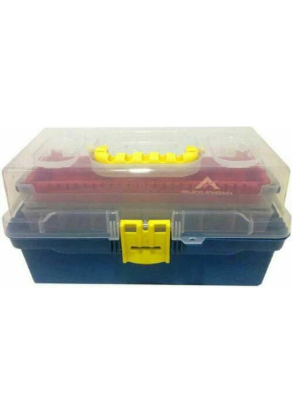 Çiftsan 15'' Balıkçı Takım Çantası 17X31X15CM Şeffaf 2 Adet Raflı ve Extra Gözlü Profesyonel Çanta