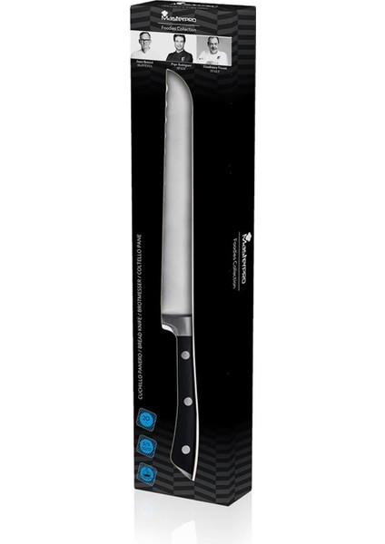 4312-I Foodies It Serisi Paslanmaz Çelik Ekmek Bıçağı,20 cm