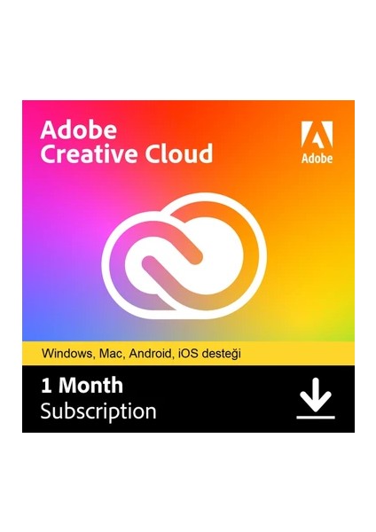 Creative Cloud 2023 1 Ay Abonelik - Adobe Key (Tüm Uygulamalar) & 100 GB Depolama