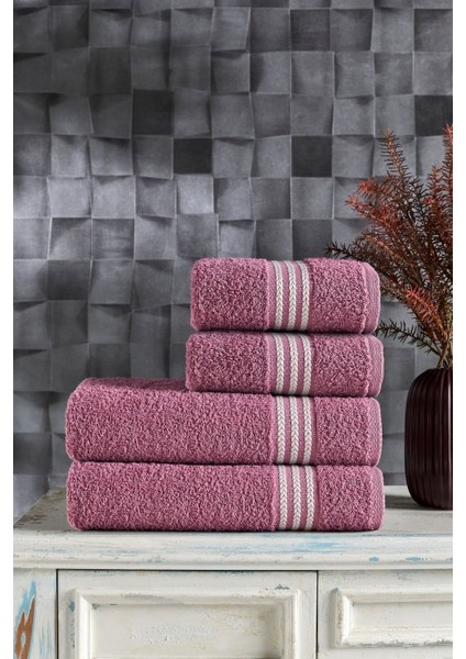 Veronica 4'lü Banyo Havlu Seti