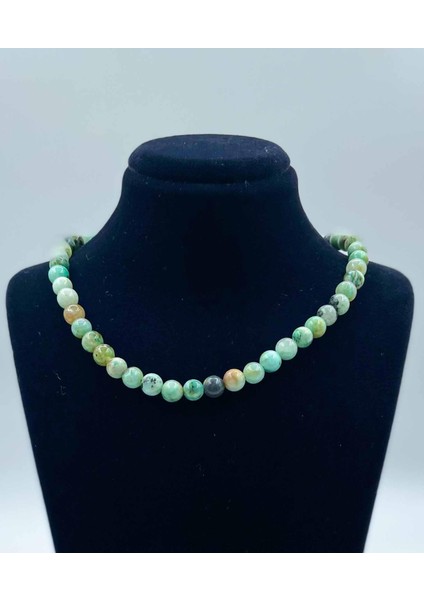 Krizokol Doğal Taş Kolye 6 mm Küre Kesim