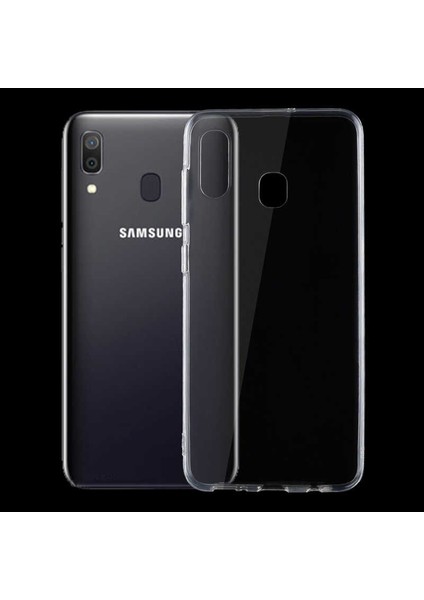 Samsung Galaxy A20 Şeffaf Kılıf Yumuşak Ince Tasarımlı Kapak (Süper)
