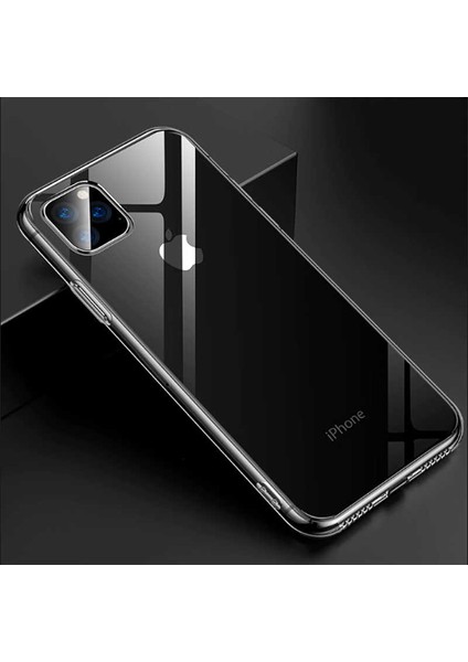 Apple iPhone 11 Pro Max Şeffaf Kılıf Yumuşak Ince Tasarımlı Kapak (Süper)