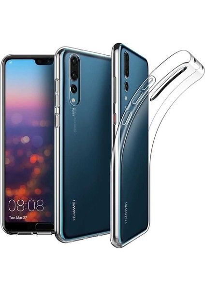 Heptek İletişim Huawei P20 Pro Şeffaf Kılıf Yumuşak Ince Tasarımlı Kapak (Süper)