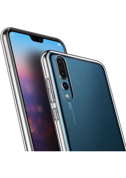 Heptek İletişim Huawei P20 Pro Şeffaf Kılıf Yumuşak Ince Tasarımlı Kapak (Süper)