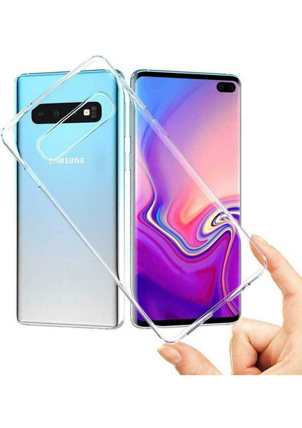 Samsung Galaxy S10 Şeffaf Kılıf Yumuşak Ince Tasarımlı Kapak (Süper)