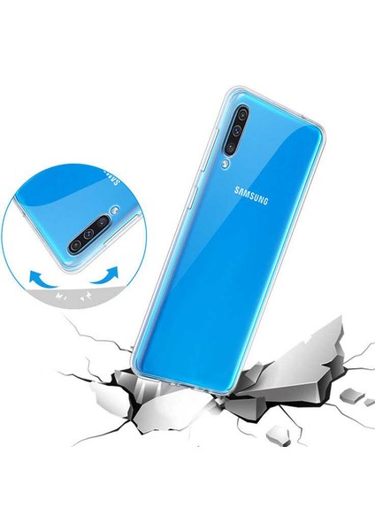 Samsung Galaxy A50 Şeffaf Kılıf Yumuşak Ince Tasarımlı Kapak (Süper) fırsatları