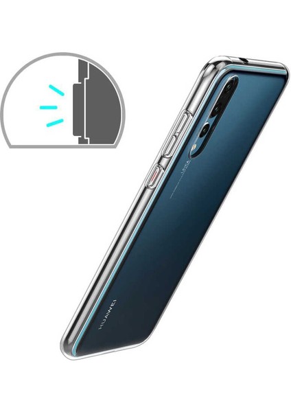 Heptek İletişim Huawei P20 Pro Şeffaf Kılıf Yumuşak Ince Tasarımlı Kapak (Süper)