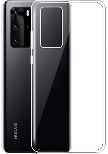 Huawei P40 Şeffaf Kılıf Yumuşak Ince Tasarımlı Kapak (Süper)