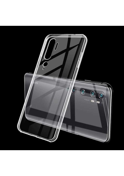 Xiaomi Mi Note 10 Şeffaf Kılıf Yumuşak Ince Tasarımlı Kapak (Süper)