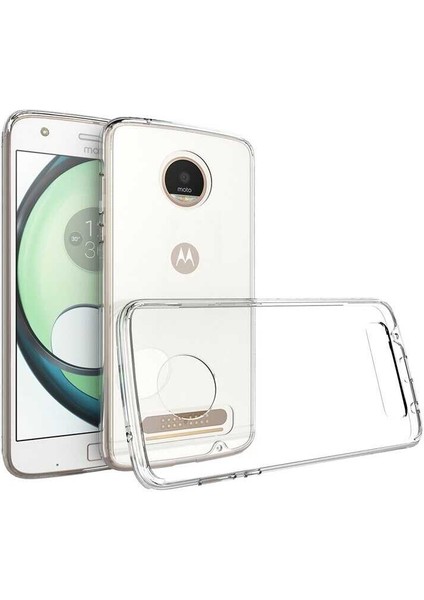 Lenovo Moto Z2 Play Şeffaf Kılıf Yumuşak Ince Tasarımlı Kapak (Süper)