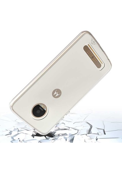 Lenovo Moto Z2 Play Şeffaf Kılıf Yumuşak Ince Tasarımlı Kapak (Süper)
