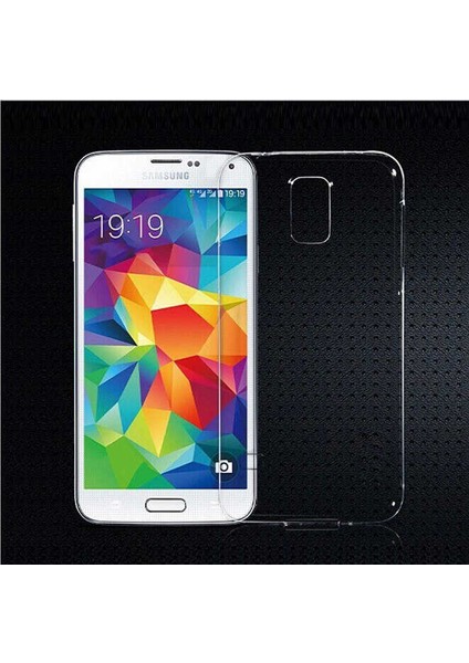 Samsung Galaxy S5 İ9600 Şeffaf Kılıf Yumuşak Ince Tasarımlı Kapak (Süper)