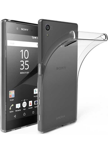 Sony Xperia Z5 Premium Şeffaf Kılıf Yumuşak Ince Tasarımlı Kapak (Süper)