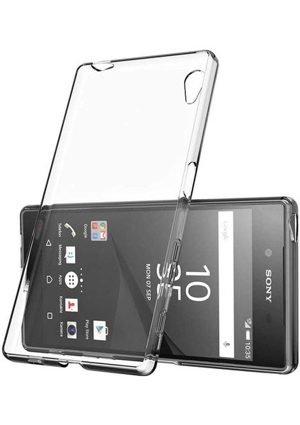 Sony Xperia Z5 Premium Şeffaf Kılıf Yumuşak Ince Tasarımlı Kapak (Süper)
