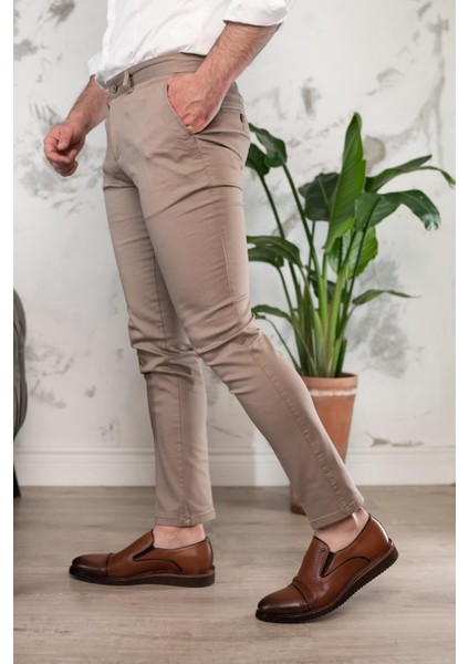 Slimfit Dar Paça Erkek Yazlık Gabardin Chino Pantolon fırsatları