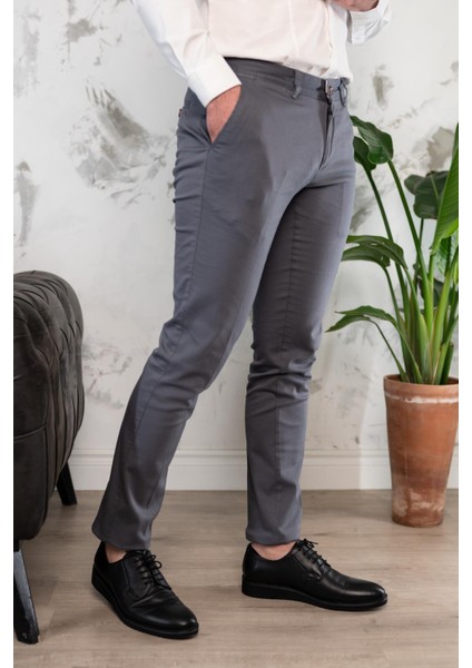 Slimfit Dar Paça Erkek Yazlık Gabardin Chino Pantolon