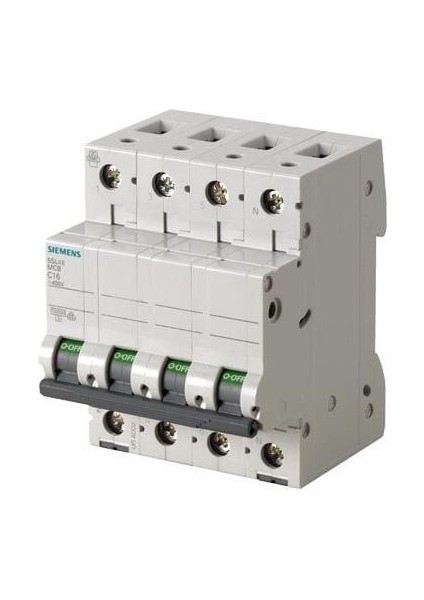 5SL4640-7 Siemens Otomatik Sigorta - 40 Amper, 3 Kutup+Nötr (3p+N), 6ka, C Eğrisi