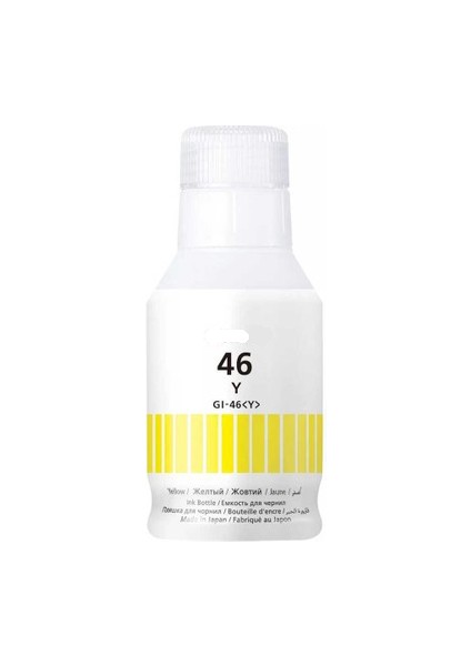 Canon Maxify Gı-46 GX7050 Sarı Ithal Muadil Pigmentli Mürekkep Siyah 135 ml