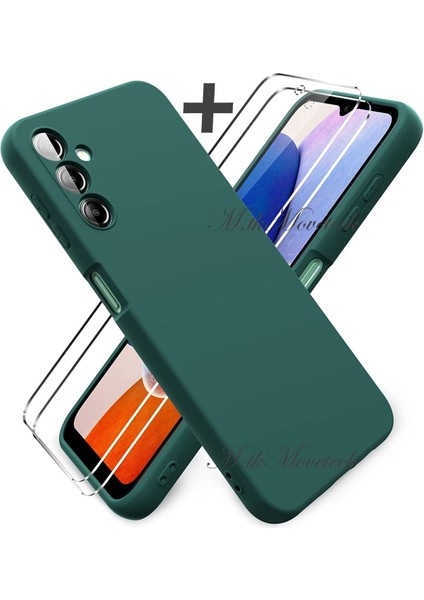 Samsung Galaxy A54 5g Uyumlu Kılıf Soft Yumuşak Silikon + 9h Ekran Koruyucu Set Kamera Korumalı Kapak 2in1