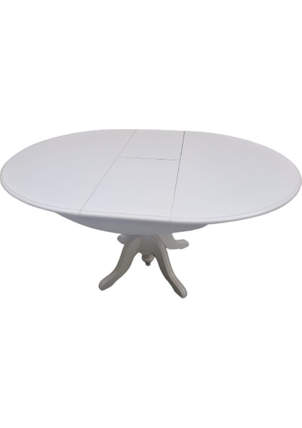 Masa Baba Ayak Ihlamur Ağacı Mdf Tabla, Parlak Krem Lake Boya 110 cm Itinalı Paket Kergo El Yapım modelleri