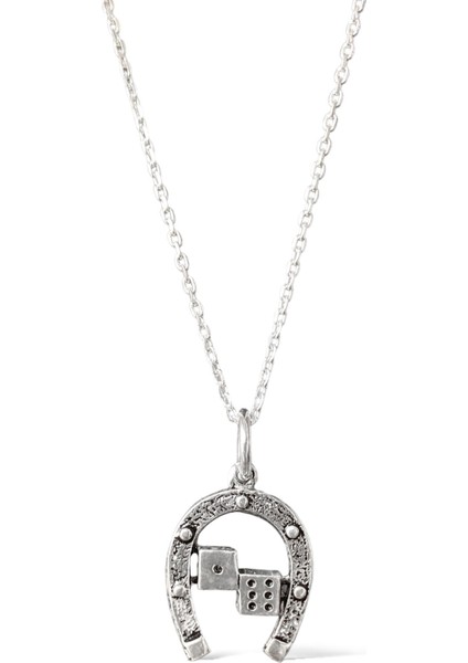 Alâ Silver Jewellery At Nalı ve Zar 925 AyarKolye fiyatları
