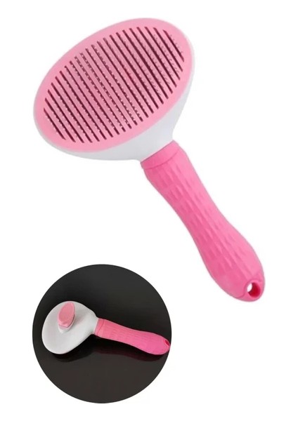 Kedi Fırça & Tarak Otomatik Temizlenen Tuşlu Evcil Hayvan Köpek Kıl Tüy Toplayıcı Pembe Tarak fırsatları