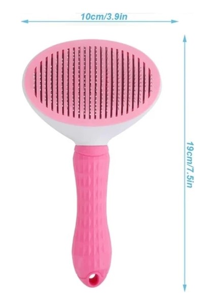 Kedi Fırça & Tarak Otomatik Temizlenen Tuşlu Evcil Hayvan Köpek Kıl Tüy Toplayıcı Pembe Tarak indirimleri